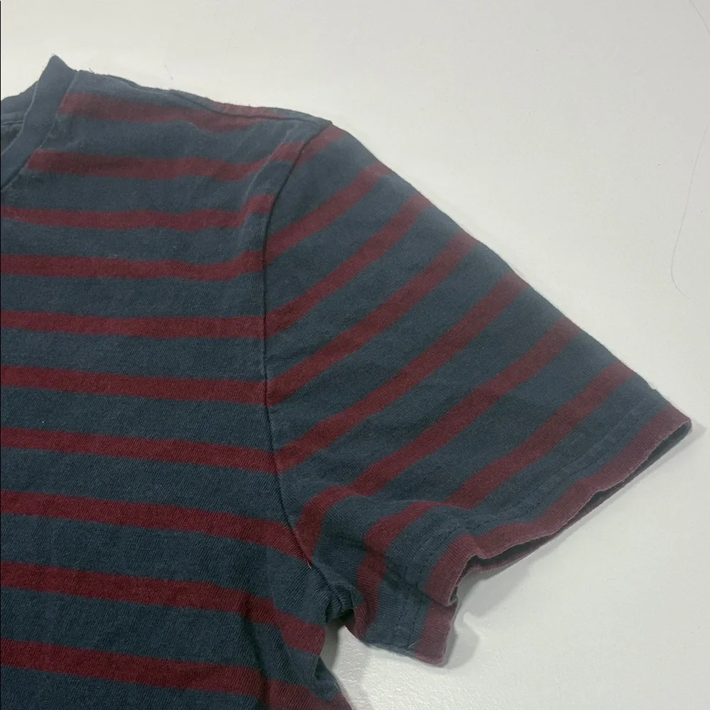 Everlane T-shirt Men‎ Size Large Short Sleeve Blue and Red Stripes Crewneck - Picture 7 of 8